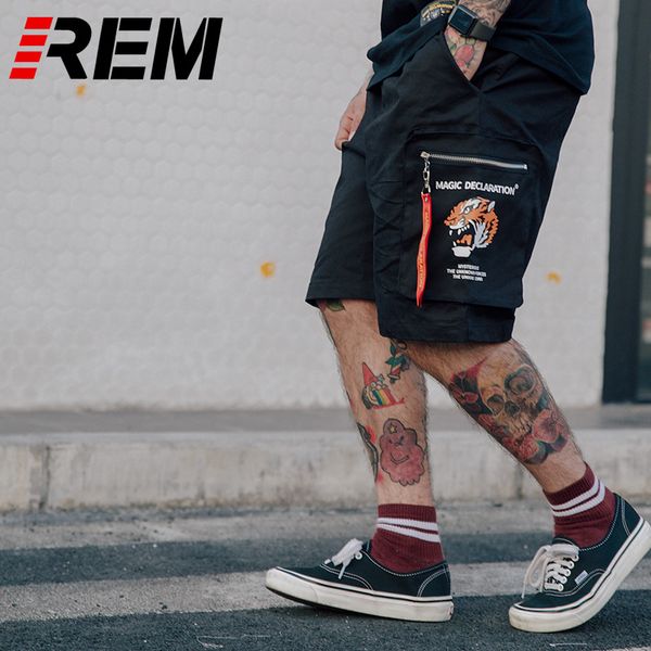 

tide brand short pants cotton port wind couple hip hop stitching hooded short pants loose hooded panties