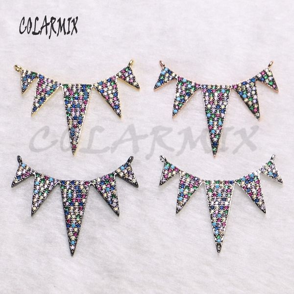 

5 strands multi triangle charm necklace geometric pendants necklace crystal accessories jewels for women charm pendants 5504, Silver