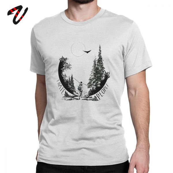 

men t shirts i hate people camp tees camping hiking lover vintage hiking trekking crew neck summer cotton t-shirt