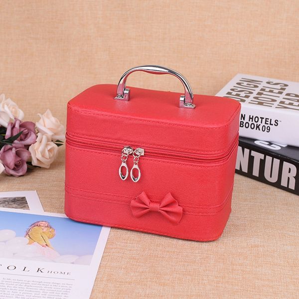

korean style bow case portable bagbutterfly bag large capacity cosmetic bag fashion square cosmetic toiletries storage box 4tzj3