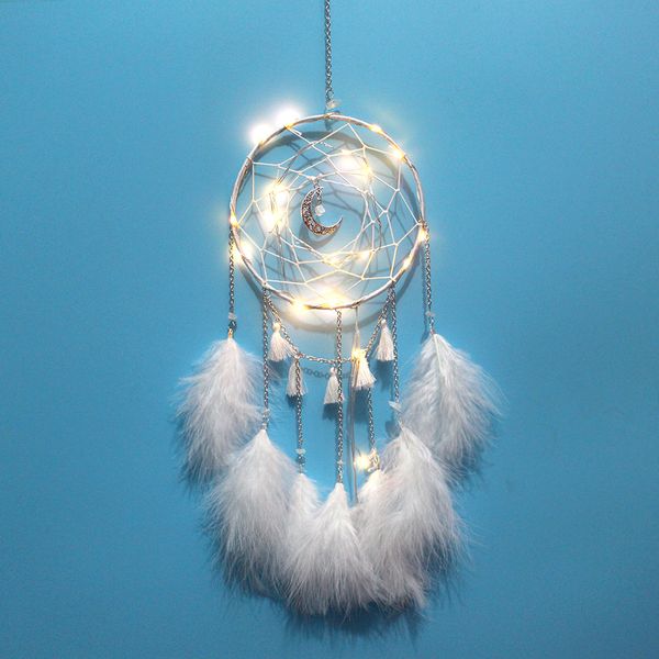 

moon dream catcher wind chimes pendant fashion simple office pendant creative gift girls heart dream catcher
