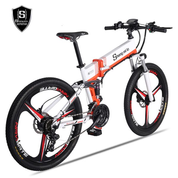 

bicicleta elctrica plegable de 26 pulgadas bicicleta de montaa todoterreno ebike bicicleta elctrica, Silver;blue