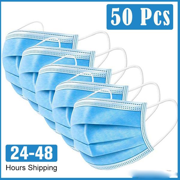 

200 masks disposable face pcs thick 3 ply breathable masks with earloops salon home comfortable dust-proof outdoor mask1