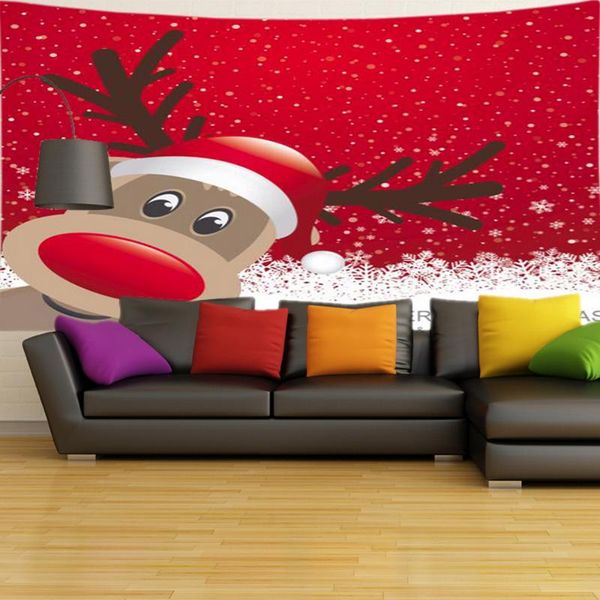 

tapestries transfer warehouse with water wash label christmas deer red warm golden holiday tapestry