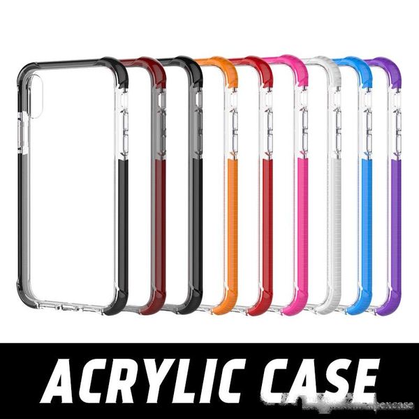 

high transparent clear phone case for iphone 6 7 8 plus four corners acrylic hard cover for iphone xs xr xs max