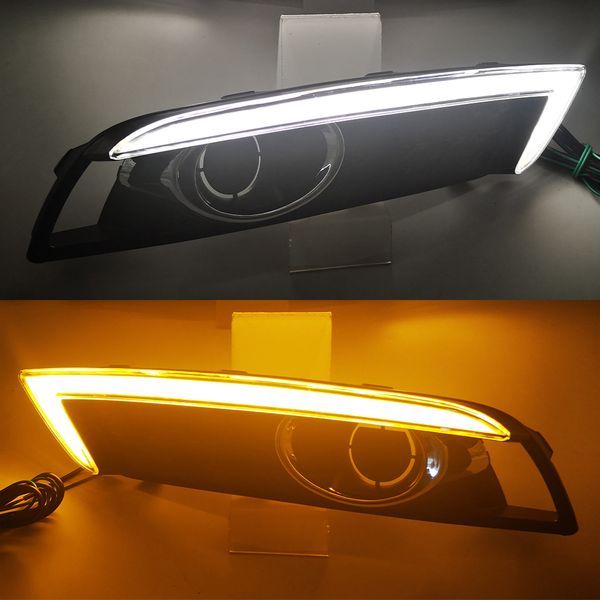 2pcs virar amarelo relé de sinal 12V Car DRL Lâmpada Para Hyundai Venue 2019 2020 Waterproof LED Daytime Running luz