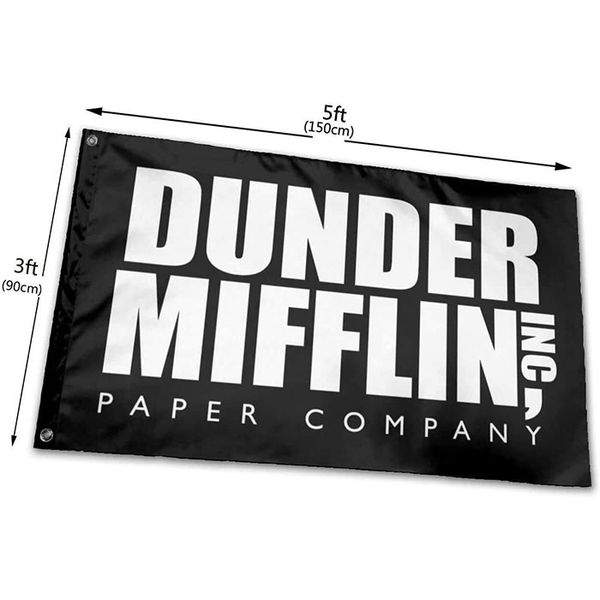 

dunder mifflin flag 3x5ft 150x90cm 100d polyester outdoor or indoor club digital printing banner and flags wholesale