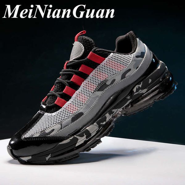 

air cushion men's sneakers summer light flat casual shoes men large size comfort tennis shoes lace-up brand zapatillas hombre f8, Black