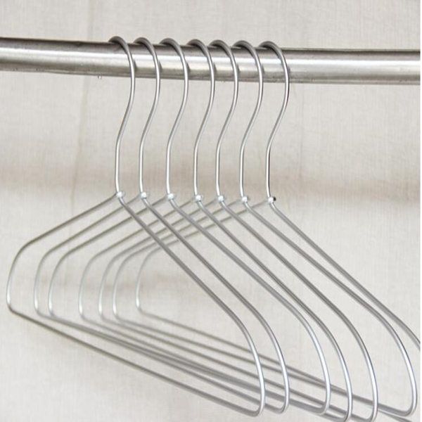 Hangerlink Luxo Alumínio Tops Hanger, metal forte gancho de roupa