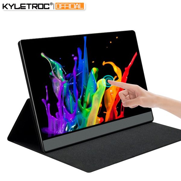 

kyletroc 14inch 1080p / сенсорный портативный игровой монитор ntsc 72% 1920x1080p hdr 300cd яркость ips fhd монитор портативный экран