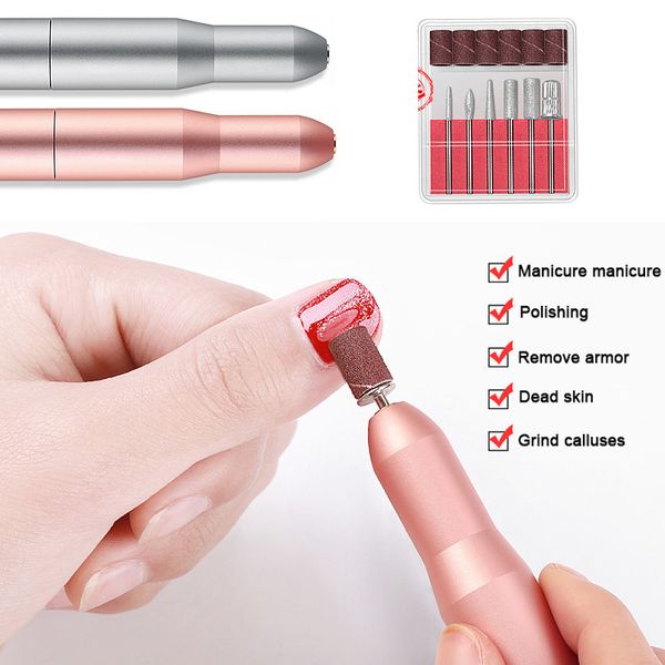 

nail drill & accessories usb electric machine polish grinding art manicure sander exfoliating pro polisher care tool kit