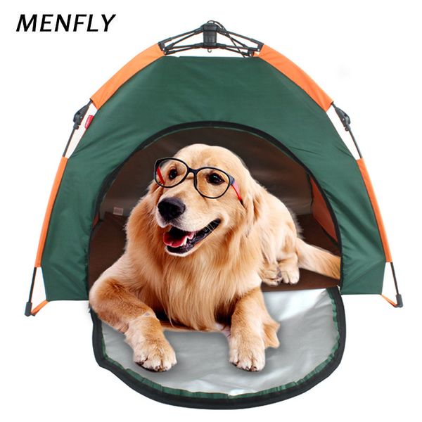 

menfly outdoor pet tent automatic collapsible cat house kennel rainproof sunscreen portable pet nest home bed tents for dog