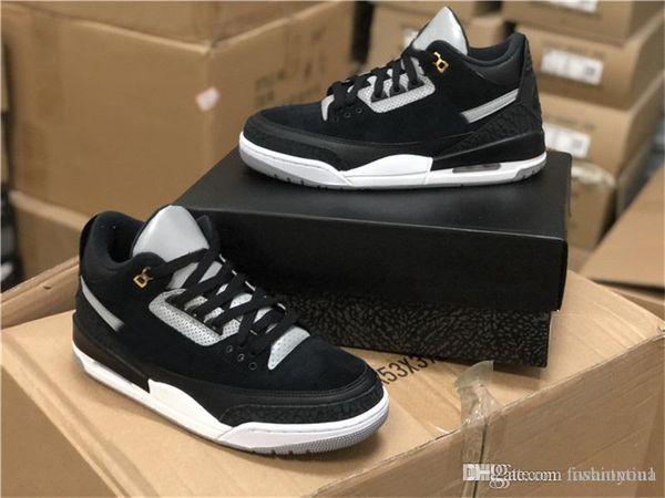 

2019 new release authentic air 3 tinker men basketball shoes black cement grey metallic gold 3m sports sneakers with original box ck4348-007