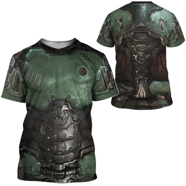 

3d cosplay samurai armor printed men knight armor street 3d print shirts aesthetic horror comics men clothing