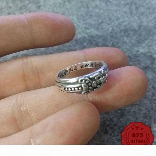 

925 sterling silver ring trend personality jewelry punk style hip-hop hip hop simple sacred letter style 2018 new hot