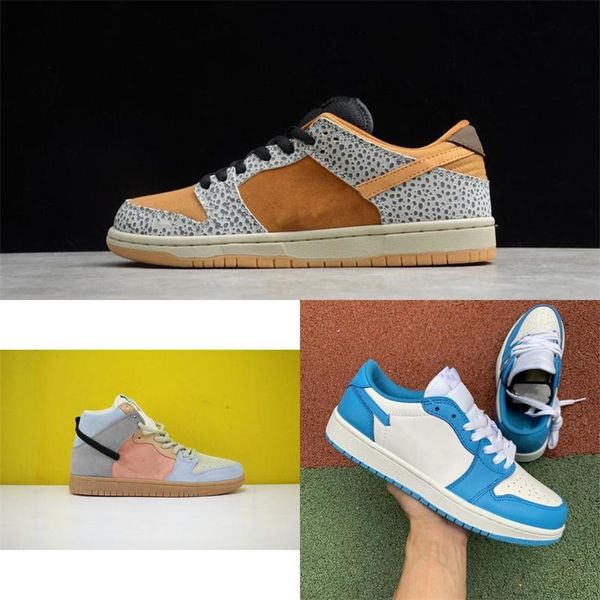 

2020ss new color shoes for men women sb sneakers dunk white green yellow low high student youth running casual luxury 9v75 j518 a3s2, Black