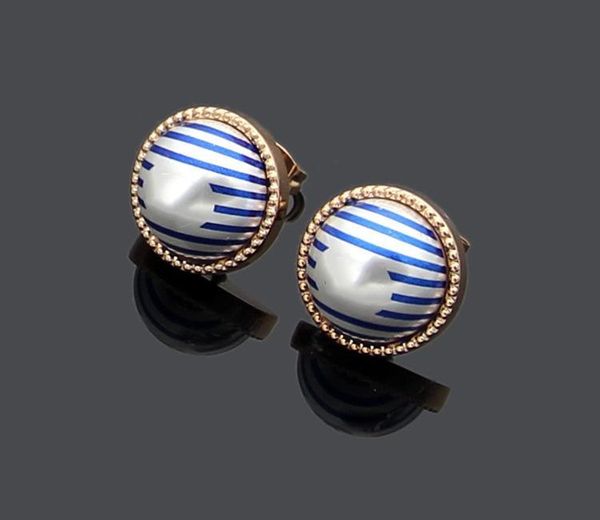 

new fahsion cc earrings for women statement ear cuff big letter love earrings blue striped pearl earrings014, Silver