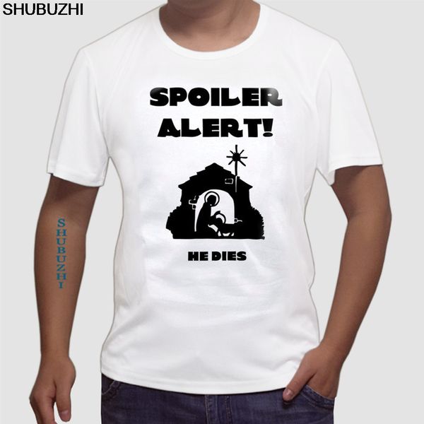 

spoiler alert he dies christmas jesus nativity stooge scrooge gift mens t-shirt cool funny gift present for men casual clothing