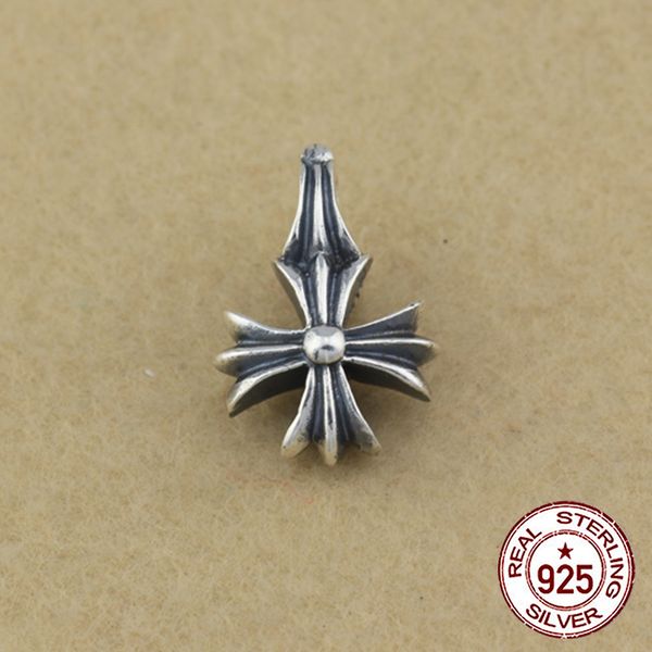 

100% s925 sterling silver pendant personality fashion classic jewelry cross shape diy accessories to send lover gifts