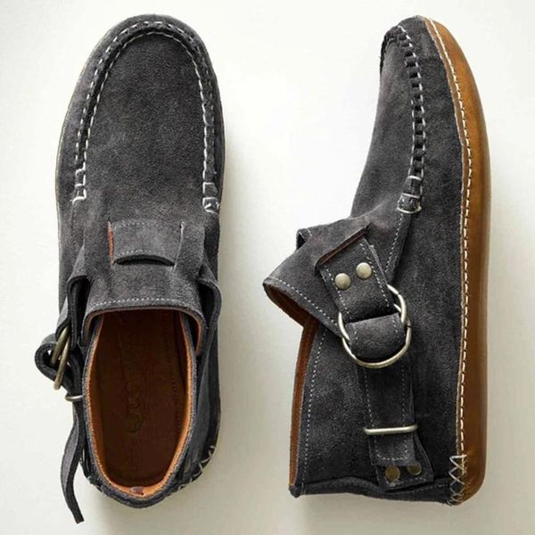 

sarairis 2020 big size 43 belt buckle fashion leisure women vintage boat flats casual shoes female footwear, Black