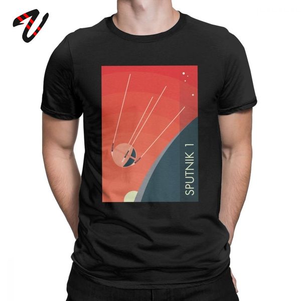 

80s sputnik tshirt mens russia space technology t-shirts men father day gift cotton t shirts short sleeve tees geek cccp clothes