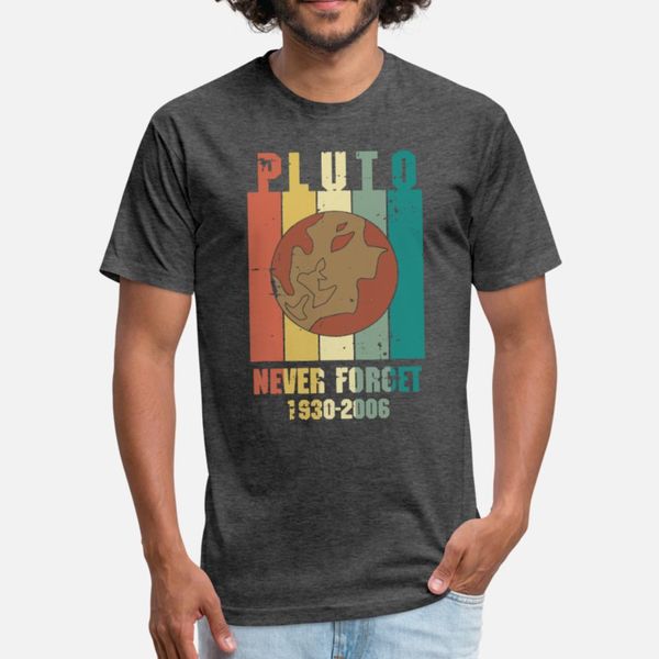 

pluto never forget 1930 2006 planet astronomy t shirt men knitted short sleeve o neck trend gift new fashion spring standard shirt