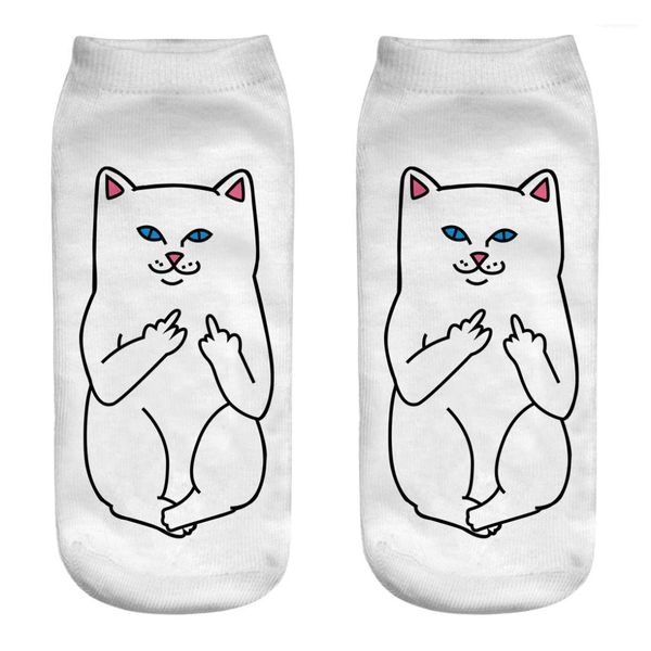 

winter women cute designer socks ripnd 3d cat socks spring autumn, Black;white