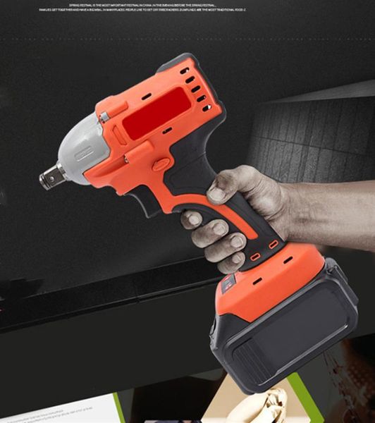 

large torque impact wrench electric wrench charging high torque power tool 21v lithium brushless motor