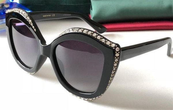 

new sale designer sunglasses charming cat eye large frames cut diamonds small diamonds woman fashionable style 0118, White;black