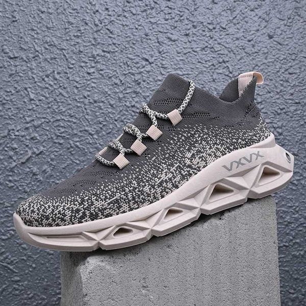 

new mens shoes lightweight breathable men running shoes casual sports breathable flying woven mesh non-slip sneakers