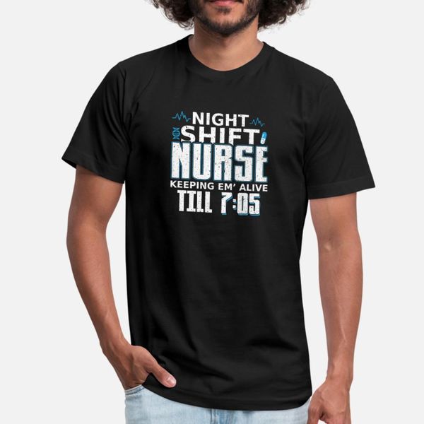 

night shift nurse подарки тенниска мужчины проектирование хлопок o-шея мужчины интересная смешная повседневная весна осень письмо рубашка