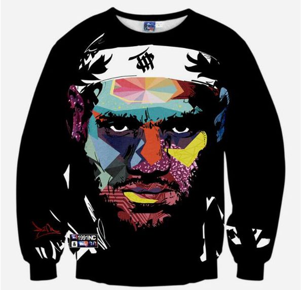 

men's spring autumn fashion new style boutique personality 3d printed character design round neck long sleeve vest jacket 2357 / s-xl, Black