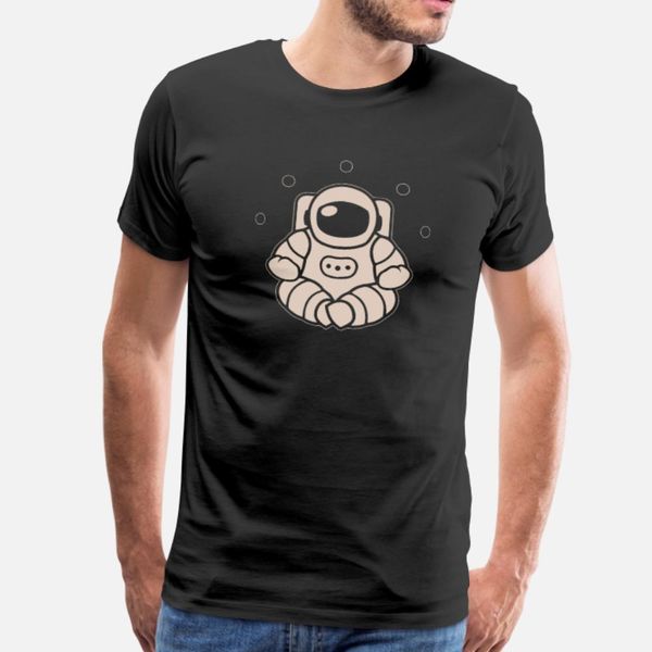 

astronaut space yoga cosmonaut t shirt men custom cotton round collar letters fitness new style summer style cool shirt