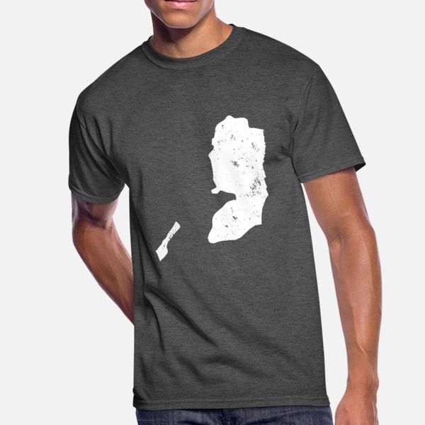 

state of palestine plain map t shirt men character cotton plus size 3xl fit comfortable spring autumn outfit shirt