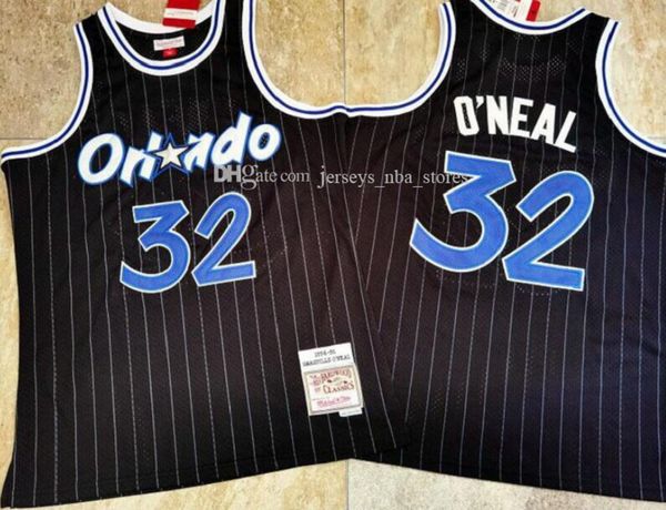 

men basketball orlando magic 1 tracy mcgrady 32 o 'neal 1 hardaway 03-04 94-95 mitchell & ness retro blue swingman jersey 0, Black;red