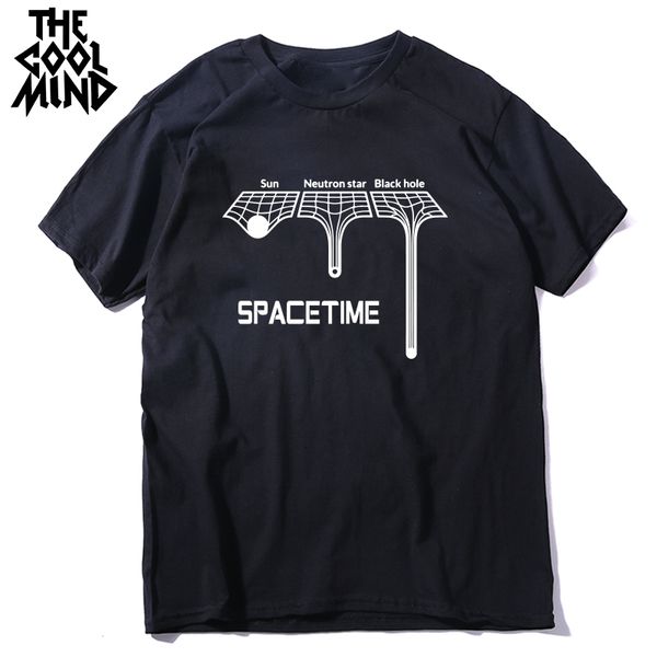 

coolmind 100% cotton cool print space time men t shirt casual theory of relativity loose men tshirt male tee shirts mens
