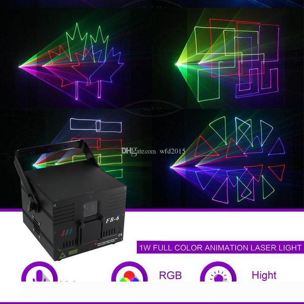 

1w dmx512 ilda rgb анимация beam pattern лазерный проектор light dj party show gig ночной клуб professional stage lighting fb6
