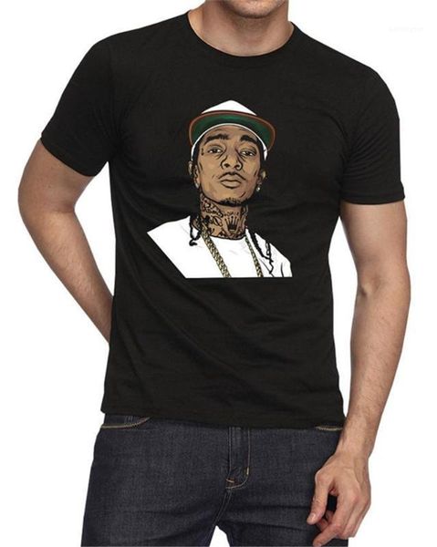 

rapper clothing new arrival nipsey hussle mens tshirts 3d printed cartoon short sleeved shirts designer mens casual, White;black