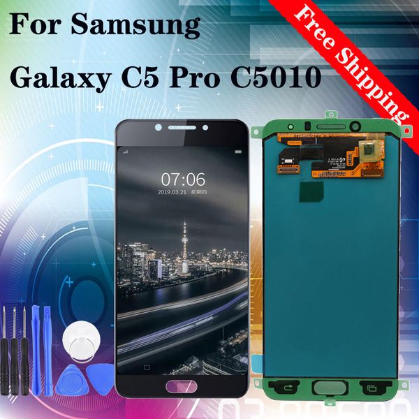 

super quality oled for samsung galaxy c5 pro c5010 lcd screen display with touch screen digitizer panel assembly with tempered film gifts