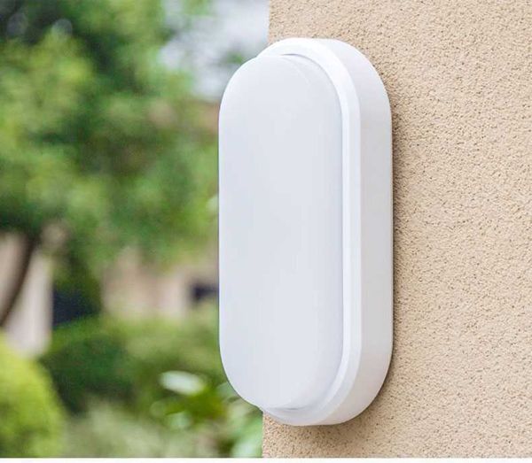 

8w 18w modern led wall lamps moistureproof front porch ceiling light surface mounted oval for outdoor garden bathroom lighting