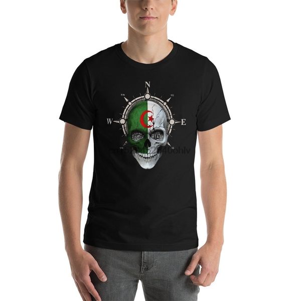 

mens algerian flag shirt algerian t shirt algeria shirt algeria national flag skull tee