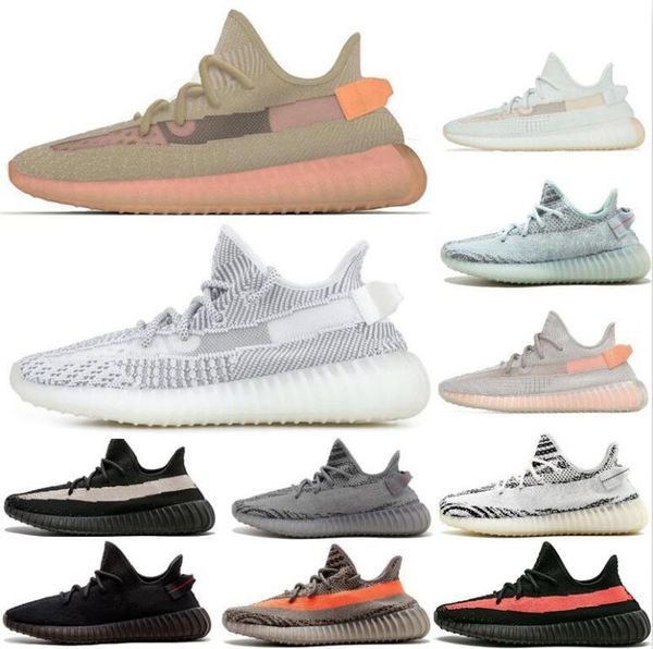 

v2 static clay sesame true form hyperspace men women running shoes kanye west beluga 2.0 orange bred sports sneakers size 13