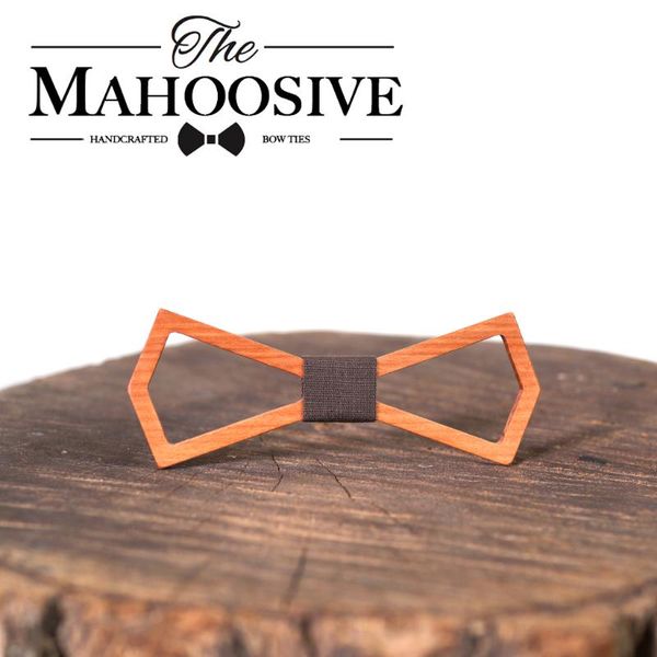 

mahoosive new design handmade hardwood mens wooden bow ties gravatas corbatas business party ties for men wood fashion, Black;gray