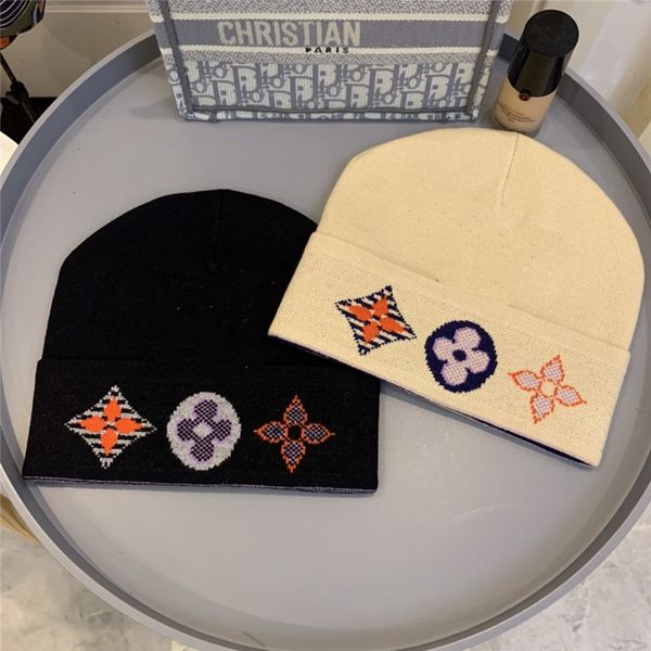 

beanie winter warm hat cap knitted embroidery hats fashion wool caps casual hip hop hats head circumference 55-58cm, Blue;gray