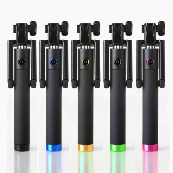 Asta per selfie monopiede estensibile portatile Monopiede per selfie con cavo portatile per IPhone Android Huawei Universal Phone Model Selfie Stick