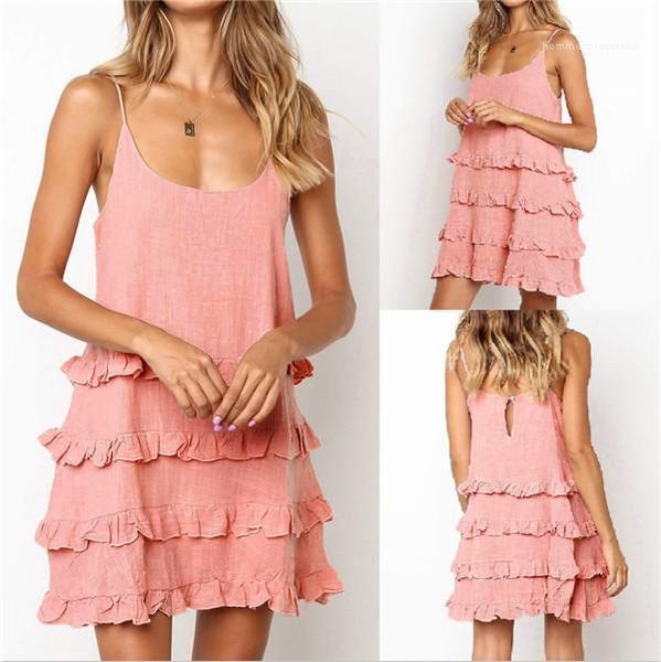 

u-neck women nightgown fashion female clothes women summer dress spaghetti strap ruffle cool dresses designer, Black;gray