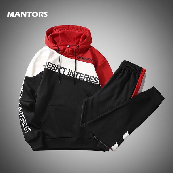 

men's sets 2020 hoodies pants tracksuit men two pieces set casual hooded sportswear spring autumn male sports track suit 2pcs, Gray