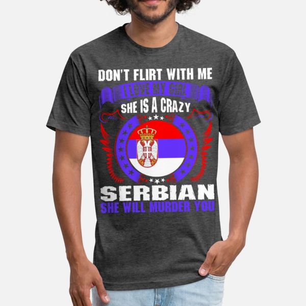 

dont flirt with me i love my girl serbian t shirt men print cotton plus size 3xl loose casual summer leisure shirt
