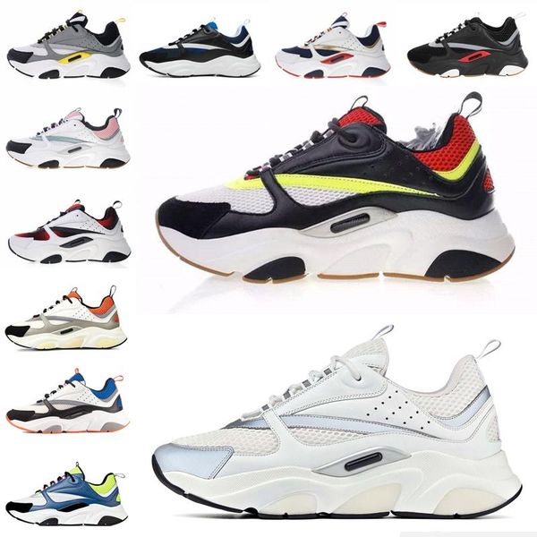 

b22 sneaker mens designer shoes vintage sneakers canvas and calfskin trainers luxury low casual shoes 20color big size 35-4 2ny3#, Black