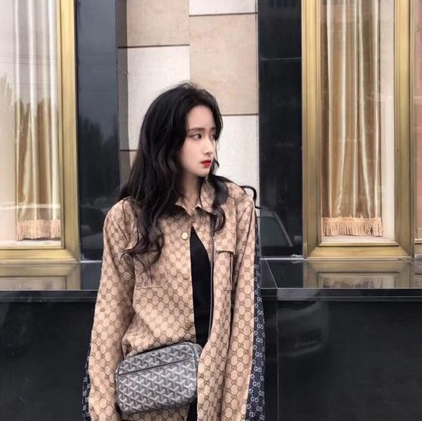 

autumn plaid shirt jean jacket female personality network red hoodie korean version of loose students show thin versatile coat trend, Black;brown
